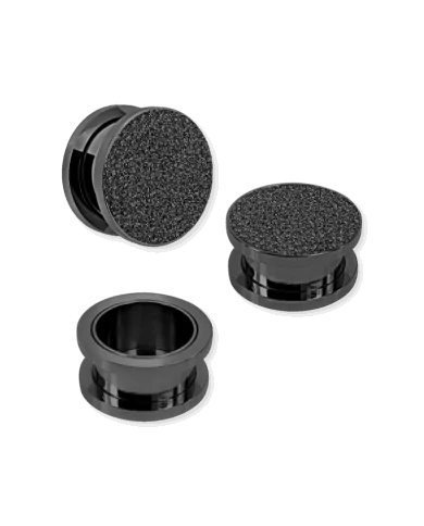 Desert Shine – 1 Paar Schwarze Plug aus 316L Chirurgenstahl (6–16 mm)